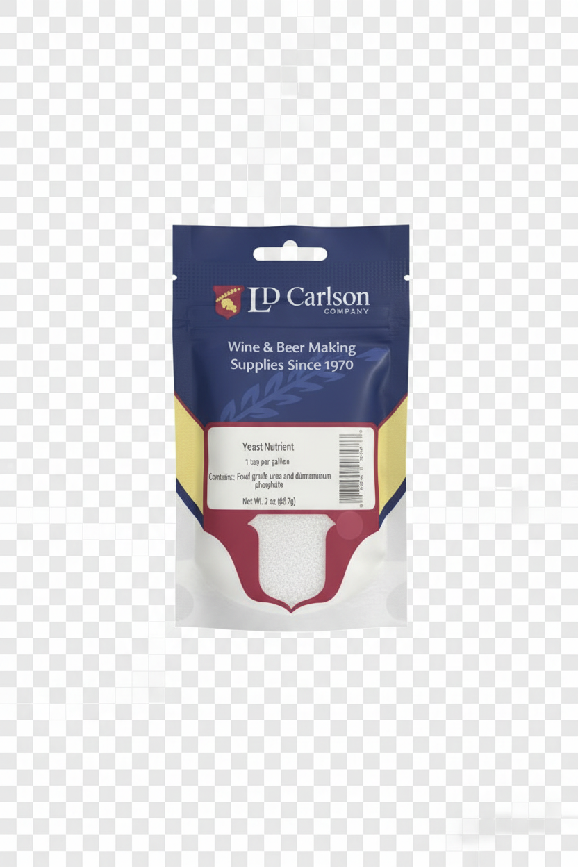 LD Carlson Wine and Beer Making Supplies yeast nutrient bag on a transparent background